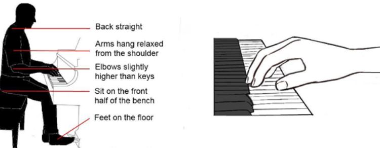 Tư thế ngồi chơi đàn piano chuẩn cho cơ thể